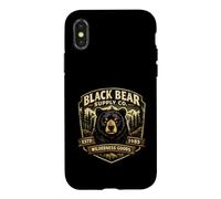 Custodia per iPhone X/XS Black Bear Supply Co Wilderness Goods - Spilla vintage