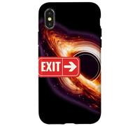Custodia per iPhone X/XS Black Holes Exit - Maglietta con scritta "Fun Space Physics Science"