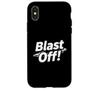 Custodia per iPhone X/XS Blast Off! Rocket Ship Space Launch Design