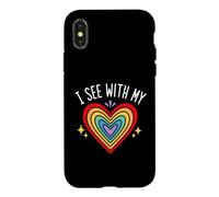 Custodia per iPhone X/XS Blind Inspirational quote Kindness I See With My Heart