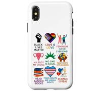 Custodia per iPhone X/XS BLM Human Rights Feminism Trans Science Books LGBTQ Kindness