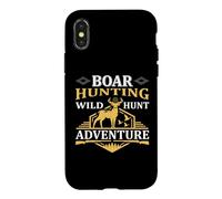 Custodia per iPhone X/XS Boar Hunting Wild Hunt Adventure Hunter Life Nature Lover