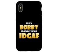 Custodia per iPhone X/XS Bobby Costume IDGAF Funny Meme Halloween Bob Costume Bobbys