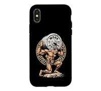Custodia per iPhone X/XS Bodybuilder Dio Greco Palestra Lavoro Più Difficile Allenamento Muscolo