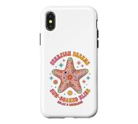 Custodia per iPhone X/XS Boho Starfish Dreams Hippie Sun Bliss Retro Groovy Beach