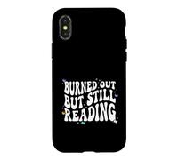 Custodia per iPhone X/XS Bookish Burned Out But Still Reading Retro Book Club