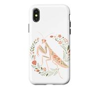 Custodia per iPhone X/XS Botanical Floral Mantis Praying Mantis Bug Lover