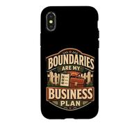 Custodia per iPhone X/XS Boundaries Are My Business Plan Umorismo limiti