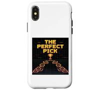 Custodia per iPhone X/XS Bracket Buster Gioco Logica Retro Grid Strategia di vittoria