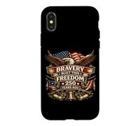 Custodia per iPhone X/XS Bravery ha costruito questa libertà 250 anni fa veterano del servizio USA