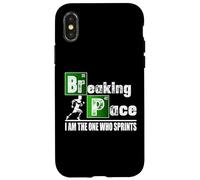 Custodia per iPhone X/XS Breaking Space Running Funny Runner