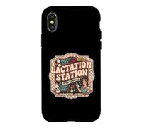 Custodia per iPhone X/XS Breastfeeding & Pumping Humor, Nursing Top, Lactating Mom