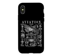 Custodia per iPhone X/XS Brevetto aereo pilota aeroplano Wright Brothers