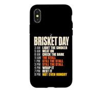 Custodia per iPhone X/XS Brisket Day Schedule Funny BBQ Smoker Pitmaster The Stall