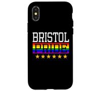 Custodia per iPhone X/XS Bristol Pride Gay Lesbiche Queer LGBT Bandiera Arcobaleno