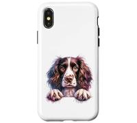 Custodia per iPhone X/XS Brittany English Springer Spaniel Cocker Spaniel Dog Face