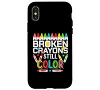 Custodia per iPhone X/XS Broken Crayons Still Color Mental Health Awareness Men Women