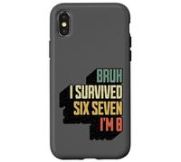 Custodia per iPhone X/XS Bruh Sono Sopravvissuto Sei Sette Io Sono 8 Otto Anni Vintage