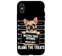 Custodia per iPhone X/XS Bulldog Mugshot Multiple Treat Reati incolpano i dolcetti