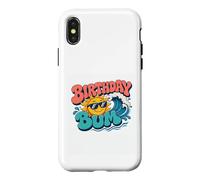 Custodia per iPhone X/XS Bum di compleanno | Retro Groovy Sun Ocean Beach Estate