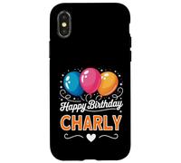 Custodia per iPhone X/XS Buon compleanno Charly