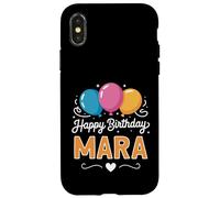 Custodia per iPhone X/XS Buon compleanno Mara