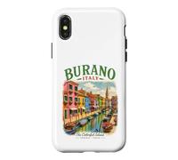 Custodia per iPhone X/XS Burano Italia Isola Colorata Venezia Viaggi Italiani