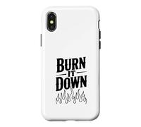 Custodia per iPhone X/XS Burn It Down - Dichiarazione audace per ribelli e sognatori