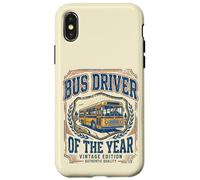 Custodia per iPhone X/XS Bus Driver of the Year Vintage Fun Appreciation
