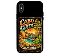 Custodia per iPhone X/XS Cabo de Gata Spagna, Design Vintage Costa Mediterranea