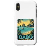 Custodia per iPhone X/XS Cabo San Lucas Messico - Vacanza al mare retrò vacanze di primavera