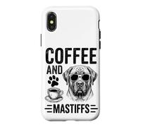 Custodia per iPhone X/XS Caffè E Mastini Divertente Mastino