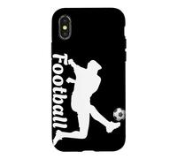 Custodia per iPhone X/XS Calcio calciatore Kick Action Graphic Art Fan