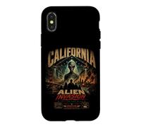 Custodia per iPhone X/XS California Alien Invasion Retro UFO UAP Extraterrestre