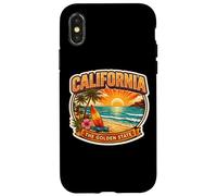 Custodia per iPhone X/XS California The Golden State Souvenir Memorabilia dei visitatori