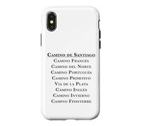 Custodia per iPhone X/XS Cammino di Santiago Itinerario francese nord portoghese