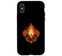 Custodia per iPhone X/XS Campfire Fleur-De-Lis Abstract Scouting Logo Art