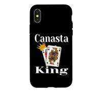 Custodia per iPhone X/XS Canasta King Card Game Lovers Player Vincente Mano Divertente