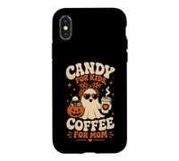 Custodia per iPhone X/XS Candy for Kids Coffee Mom Cute Halloween Ghost