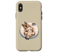 Custodia per iPhone X/XS Cane da pastore con cuccia per cani e cibo durante il sonno