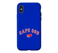 Custodia per iPhone X/XS Cape Cod Boston Massachusetts Baseball Logo Abbigliamento