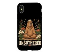 Custodia per iPhone X/XS Capibara Meditante per una Mente Serena e Tranquilla