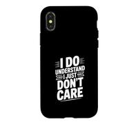 Custodia per iPhone X/XS Capisco che non mi interessa l'umorismo sarcastico
