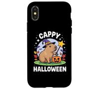 Custodia per iPhone X/XS Cappy Halloween Funny Cute Capybara Wizard Halloween