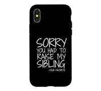 Custodia per iPhone X/XS Cara mamma, mi dispiace che tu abbia dovuto crescere i miei fratelli come preferisci.