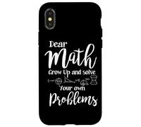 Custodia per iPhone X/XS Cara matematica crescere e risolvere i tuoi problemi Algebra Nota