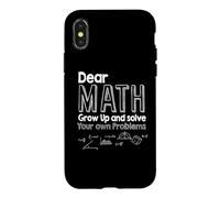 Custodia per iPhone X/XS Cara matematica, cresci e risolvi i tuoi problemi Algebra Lines