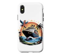 Custodia per iPhone X/XS Caribbean Cruise Ship Vacation Cruising
