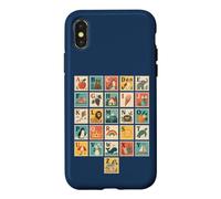 Custodia per iPhone X/XS Carino Animale Alfabeto ABC Apprendimento Classroom Teach