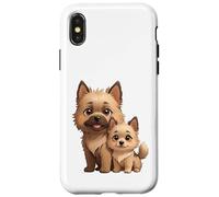 Custodia per iPhone X/XS Carino Cairn Terrier Dog and Puppy Pet Lover Art